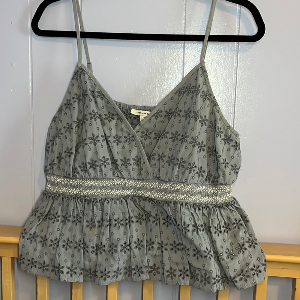 Blue American eagle tank top blouse